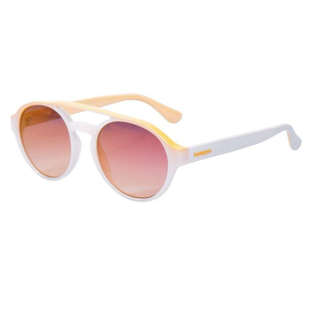HAVAIANAS Rubber Frame Sunglasses with Sleek Design Unisex White